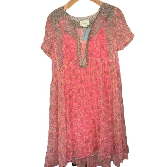 NWT MAEVE Morning Glory Hi-Low Slip Dress - Picture 4 of 8